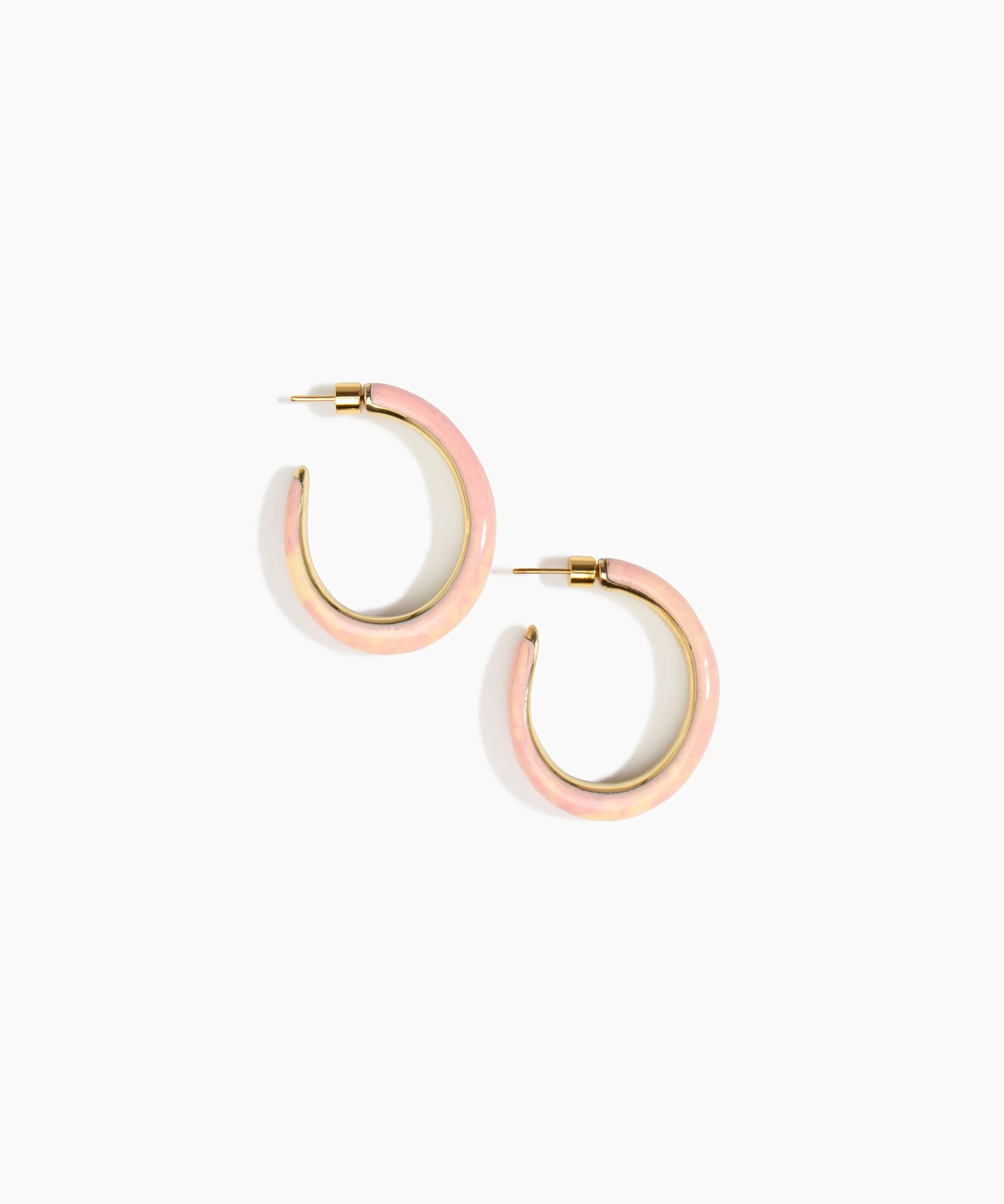 Large Pebble Duo Hoop Earrings - Image 4