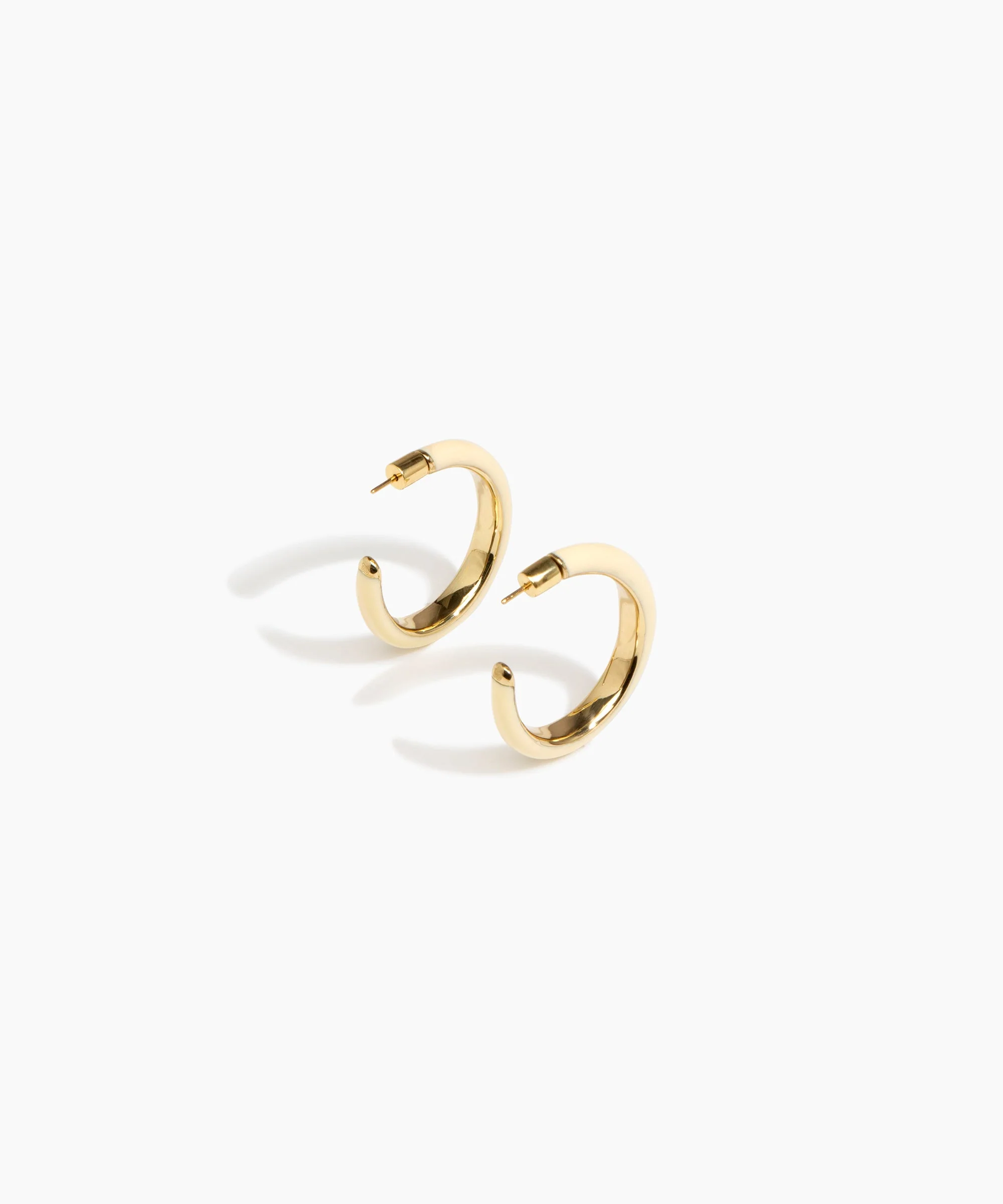 Large Pebble Duo Hoop Earrings - Image 9