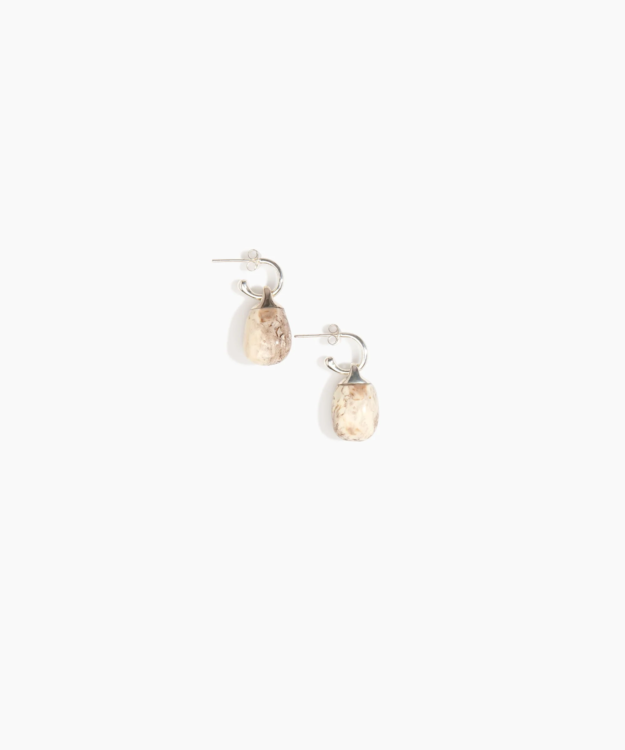 Small River Rock Hoop Earrings - Image 3