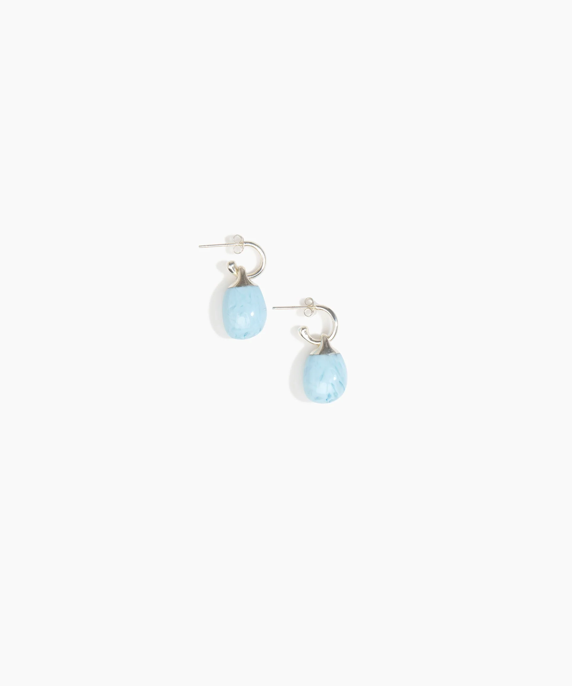 Small River Rock Hoop Earrings - Image 8