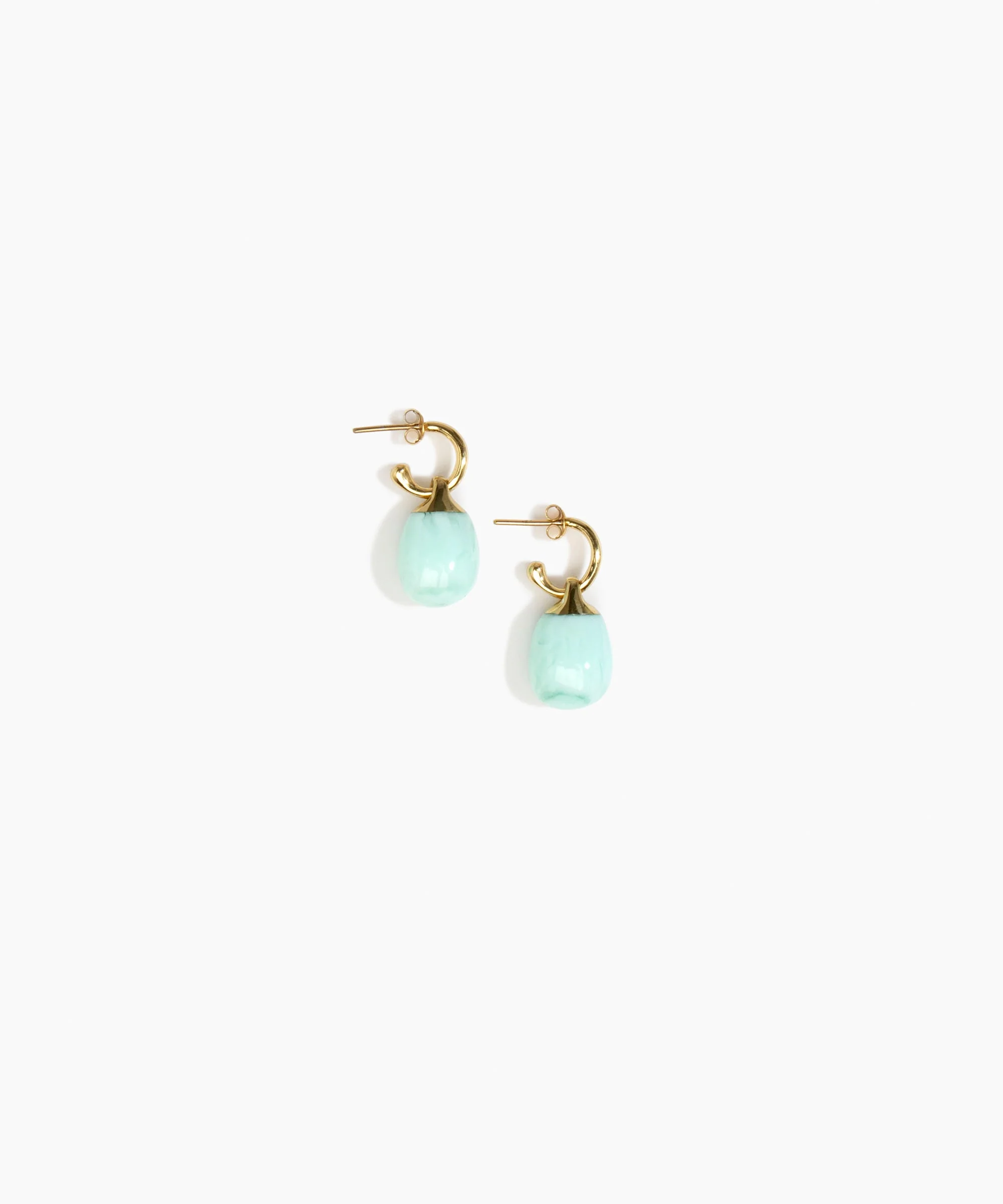 Small River Rock Hoop Earrings - Image 9